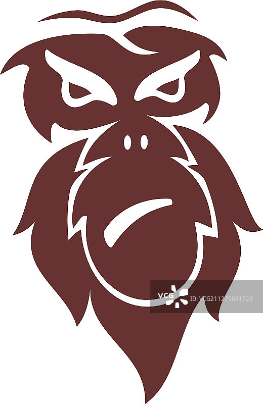 猴头Logo设计模板图片素材