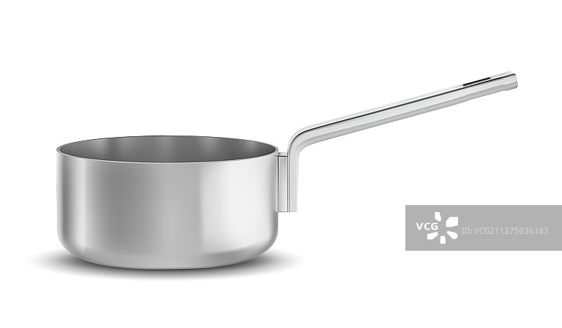 白色背景下的烹饪锅特写图片素材