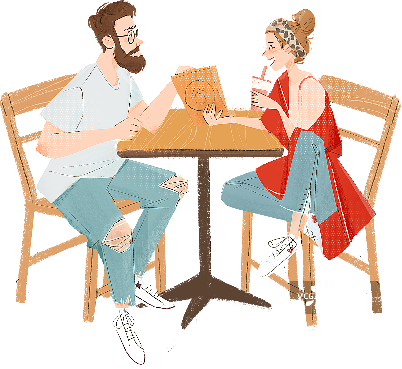 餐厅里的情侣图片素材