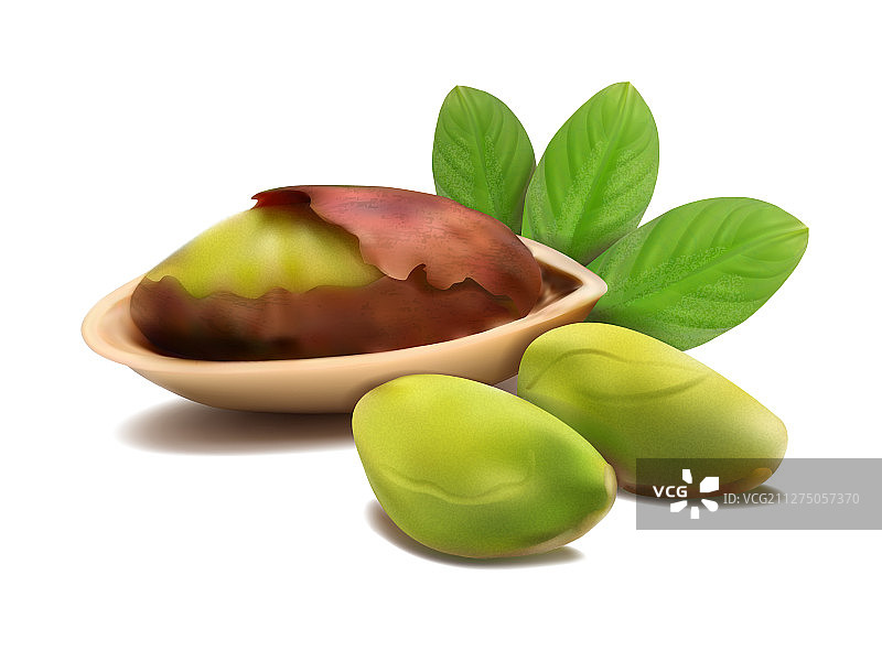 白色背景上的水果特写图片素材