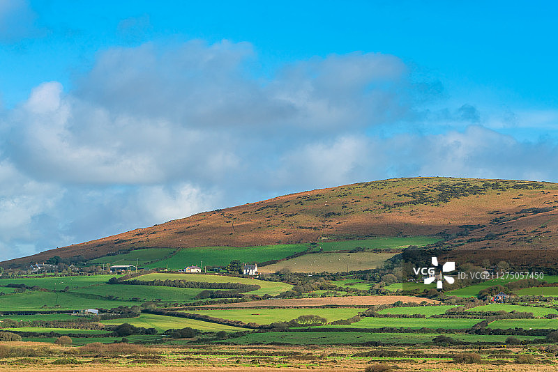 英国威尔士户外丘陵田园风光图片素材