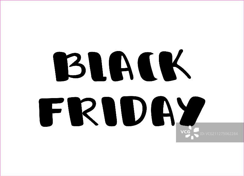 手写黑色星期五字样图片素材