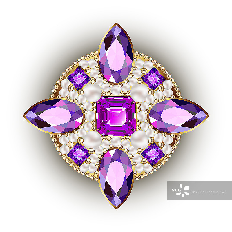 带有宝石的胸针吊坠图片素材