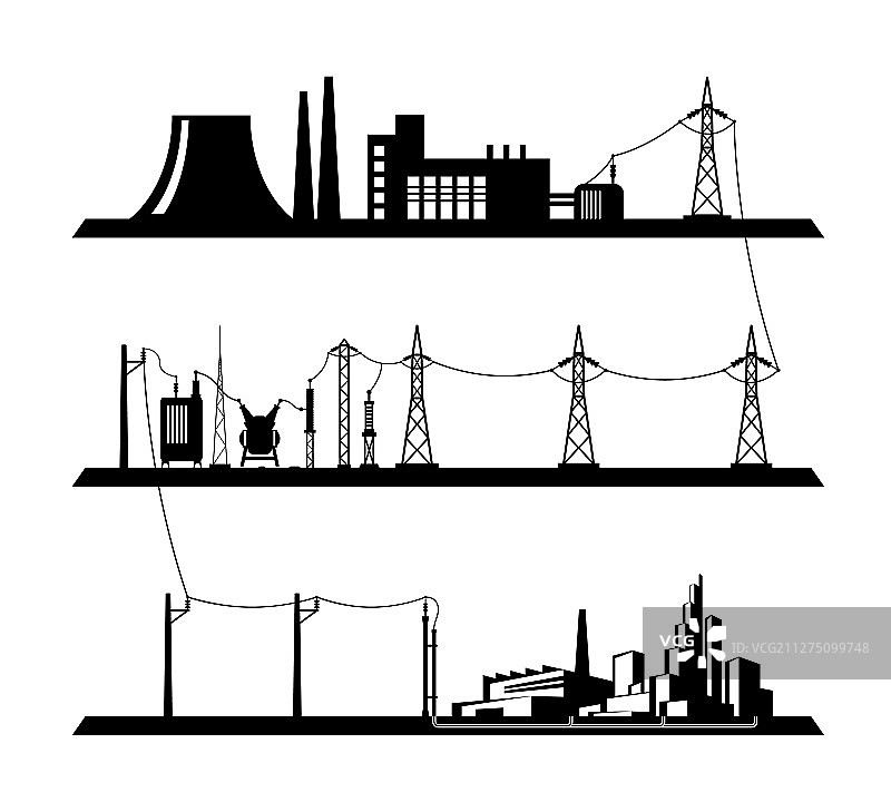 电力网格图片素材