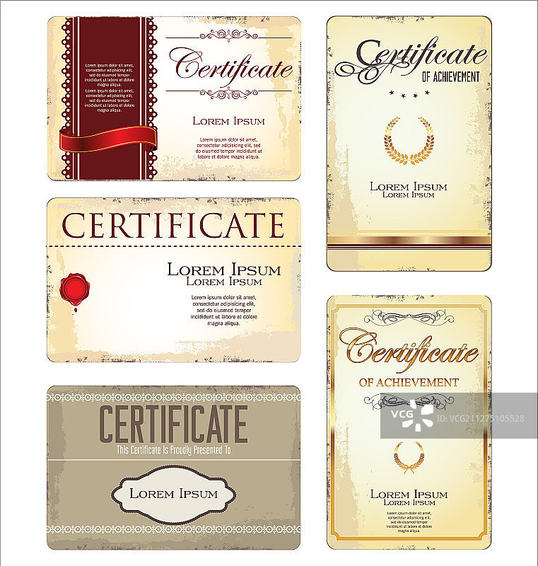 证书模板合集图片素材