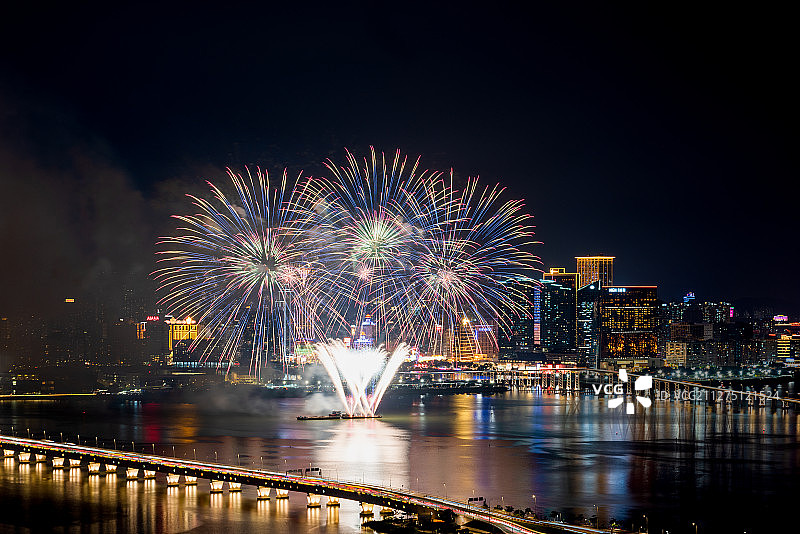 澳门国际烟花节图片素材