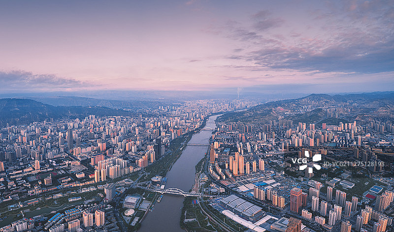 晨光兰州城图片素材