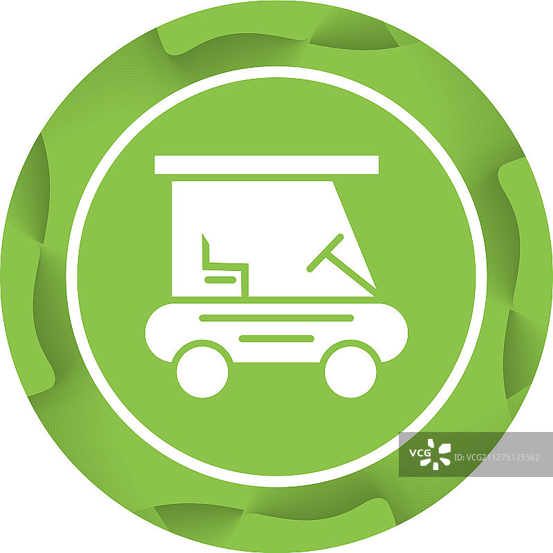 漂亮的迷你高尔夫球车标志图标图片素材