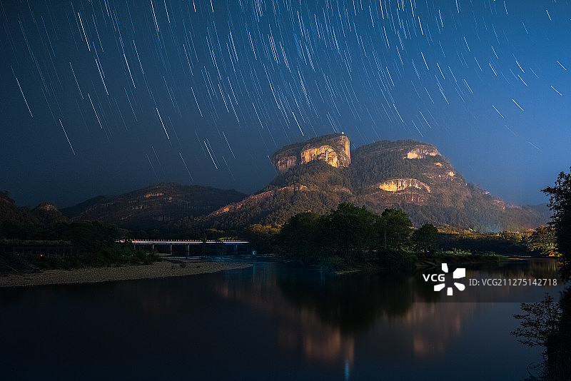 福建武夷山大王峰星空图片素材