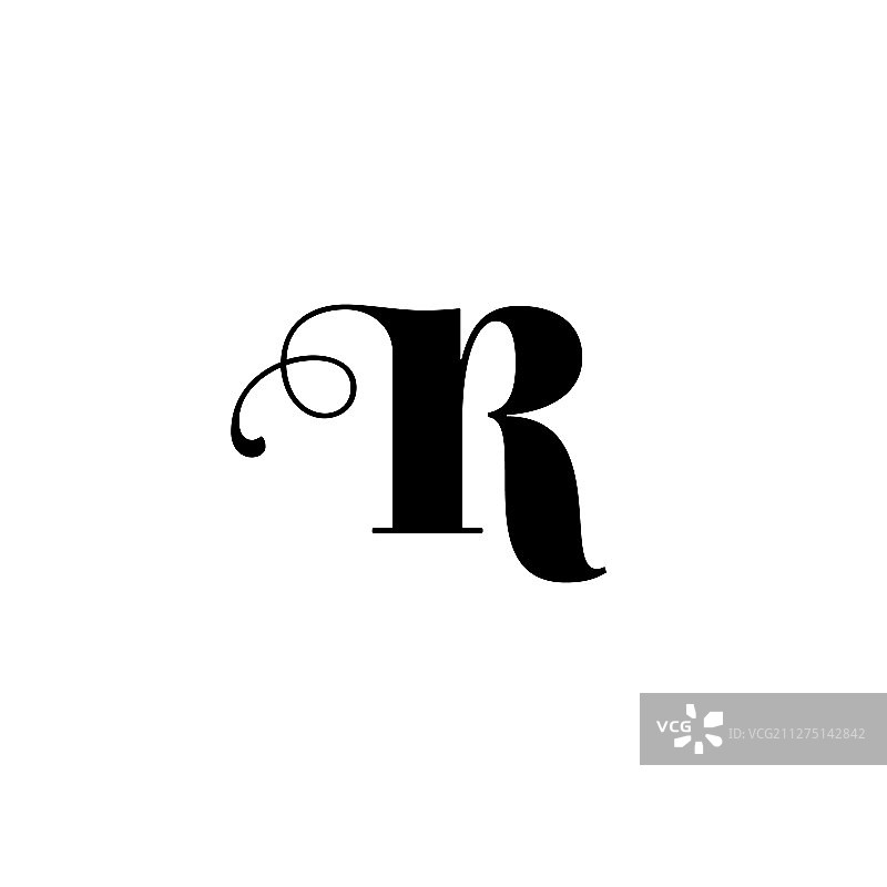 R字母时尚美妆标志设计图片素材