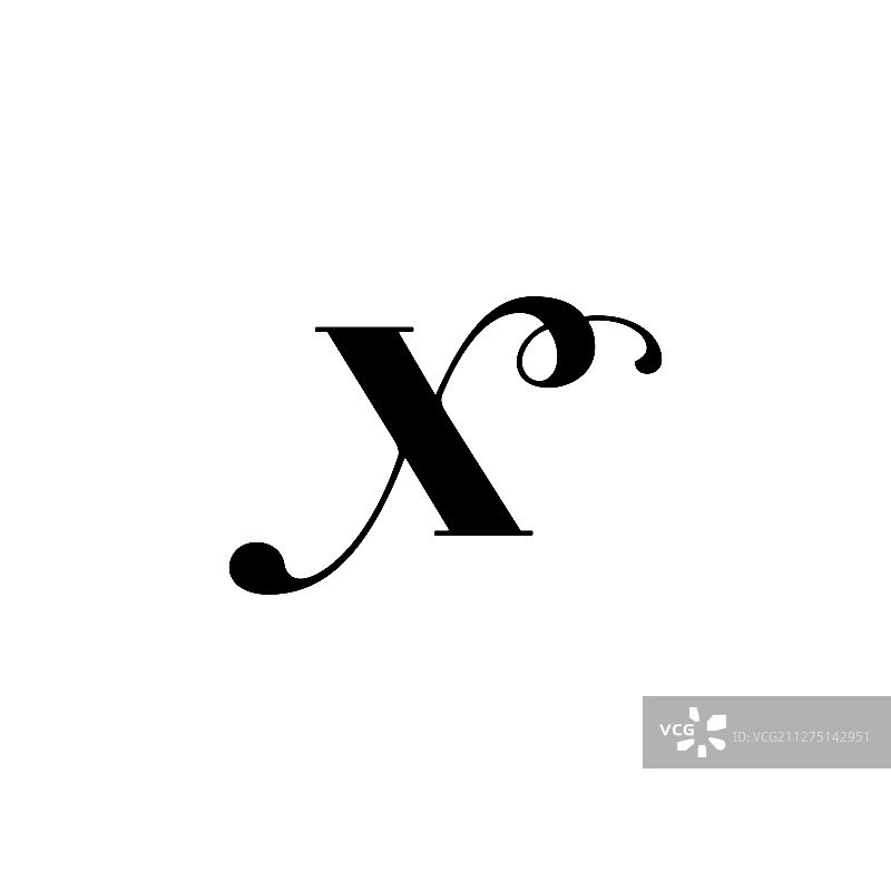 时尚美容字母X标志设计图片素材
