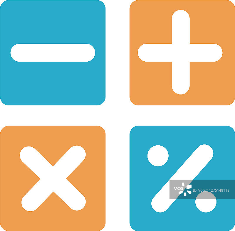 学校数学符号扁平风格图标图片素材