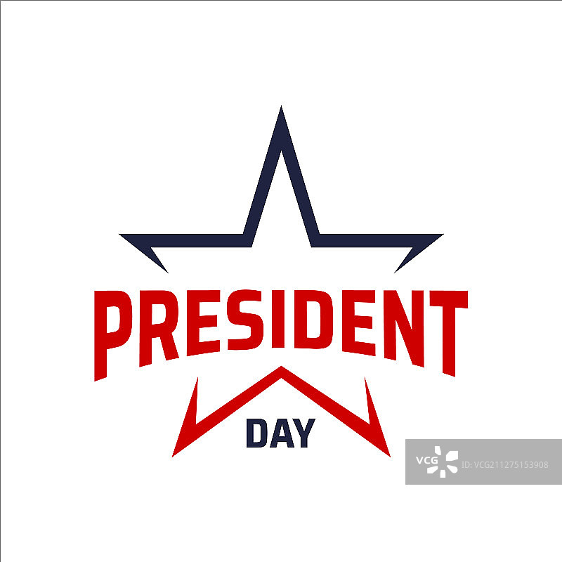 快乐总统日手绘文字图片素材