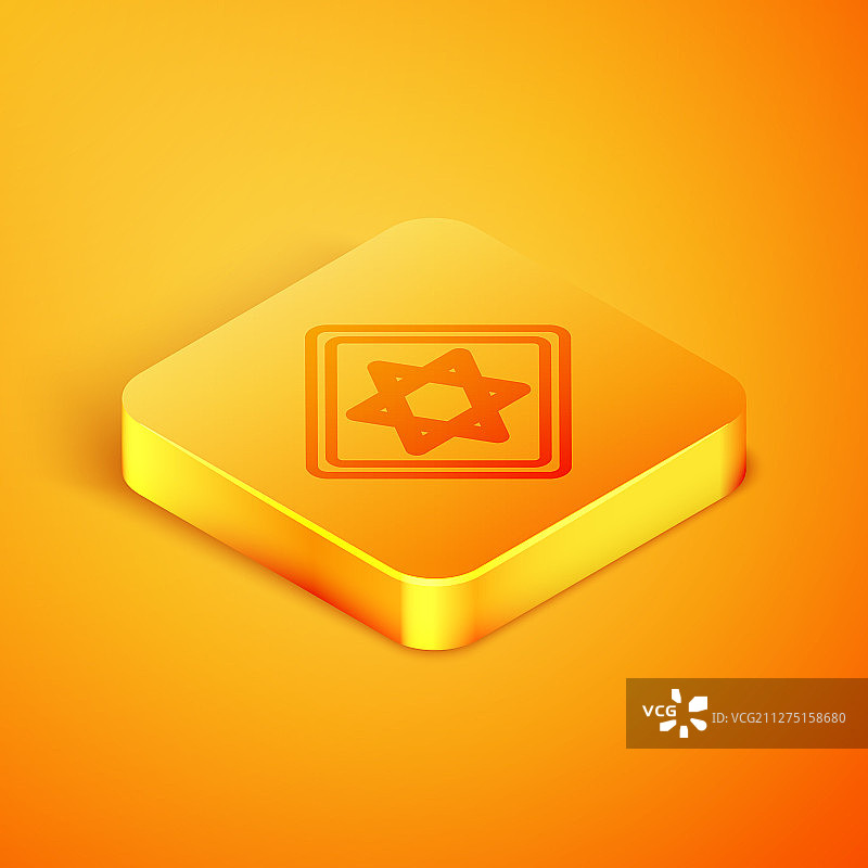 2.5D线条大卫之星图标图片素材