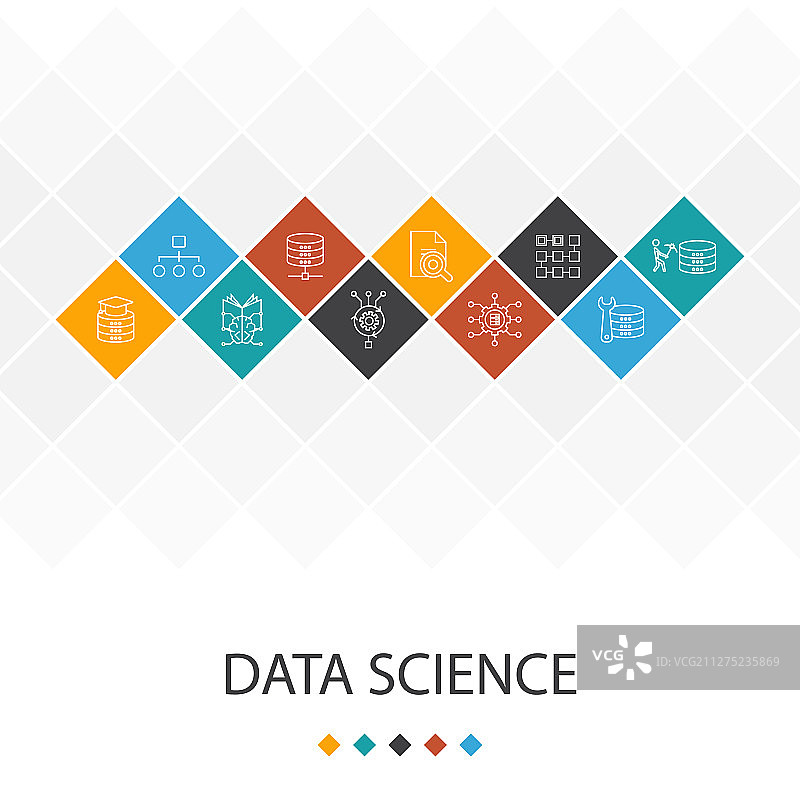 数据科学时尚UI模板信息图图片素材