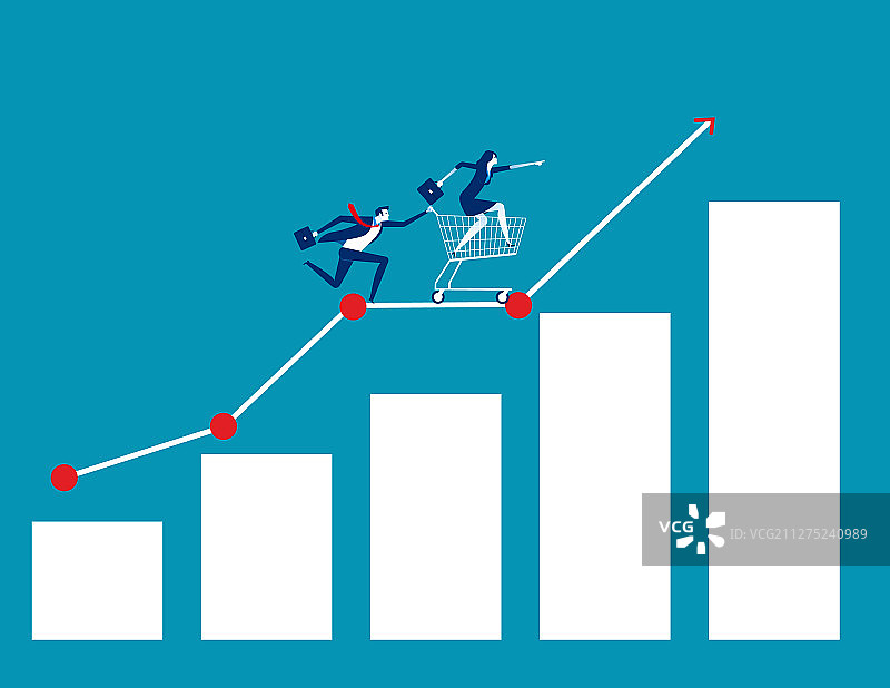 商务团队图表概念业务增长图片素材