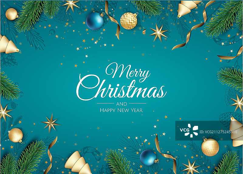 圣诞树圣诞贺卡图片素材