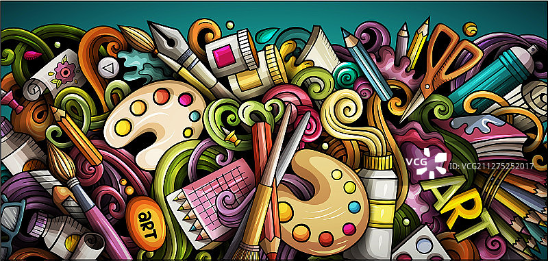 手绘涂鸦banner卡通图片素材