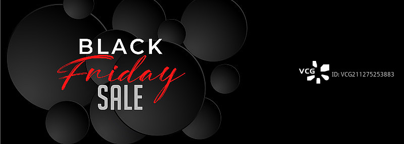 黑色星期五深色促销banner设计模板图片素材