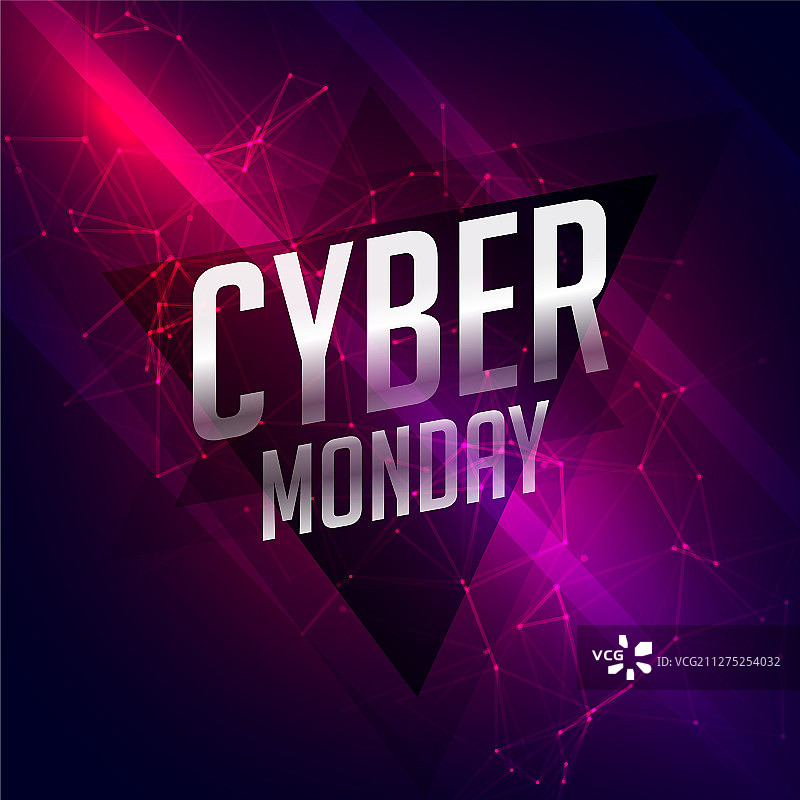 发光网络星期一科技风格背景图片素材