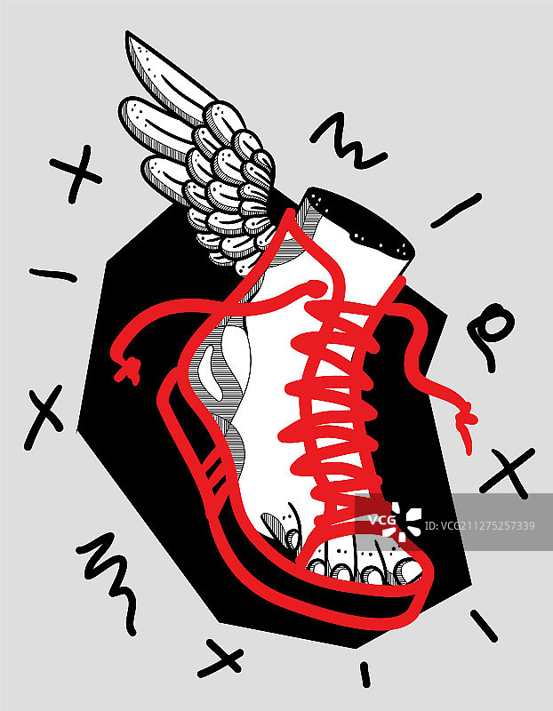 爱马仕红色运动鞋图片素材