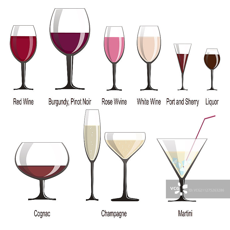 不同形状眼镜组合图片素材