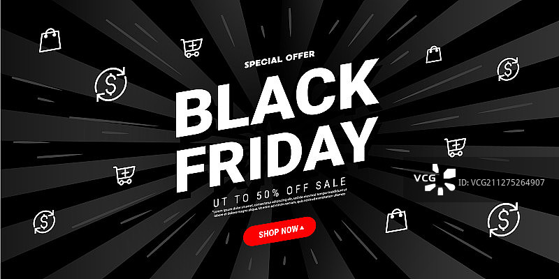 创意黑色星期五促销banner图片素材