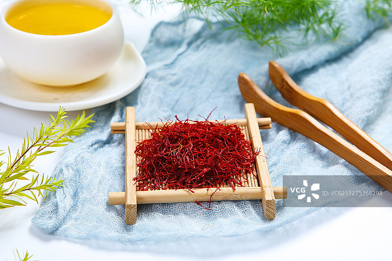 中药养生红花茶图片素材