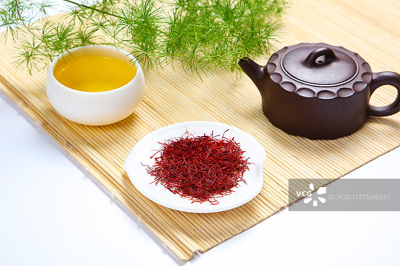 中药养生红花茶图片素材