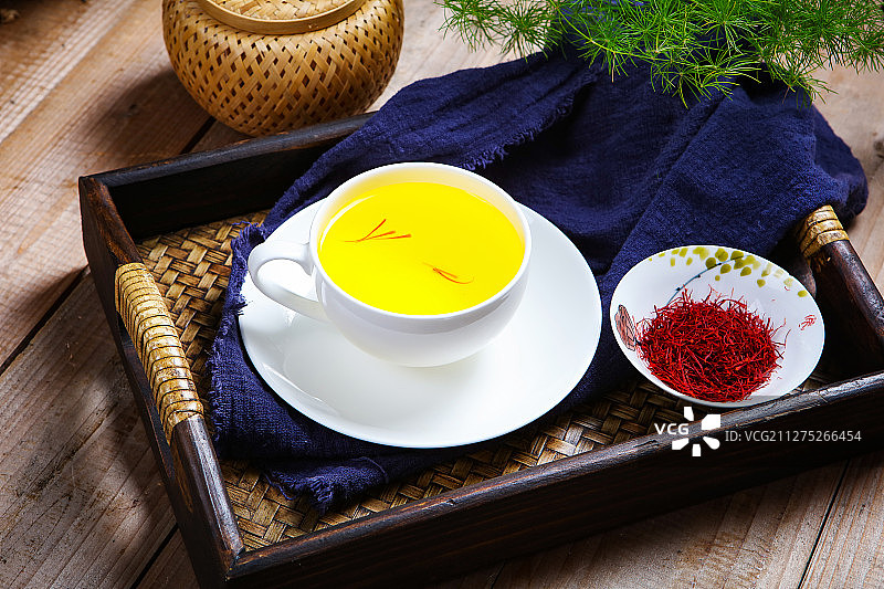 中药养生红花茶图片素材