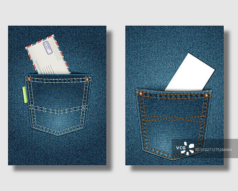 牛仔裤口袋牛仔布背景图片素材