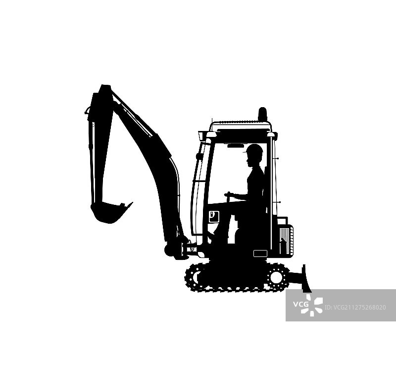 迷你挖掘机图片素材