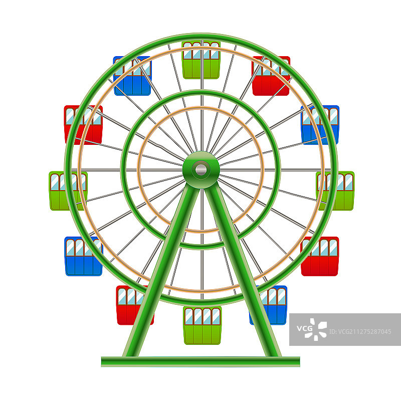 逼真细节3D摩天轮图片素材