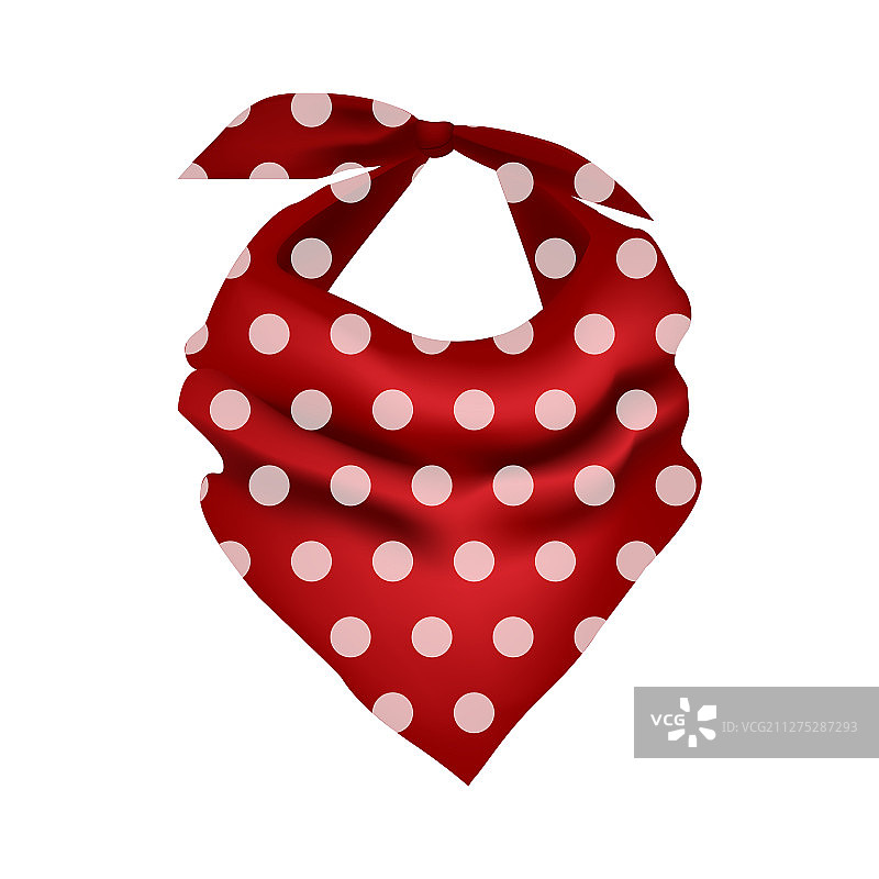 逼真的细节3d红围巾图片素材