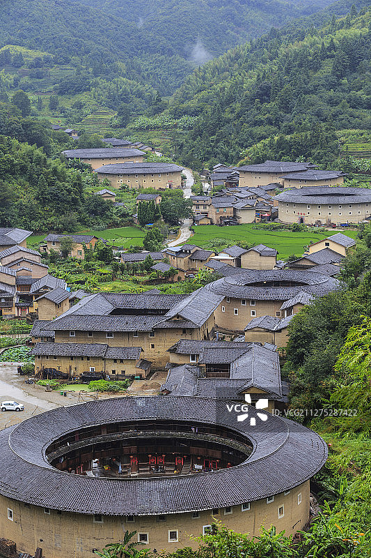 河坑土楼群风光图片素材