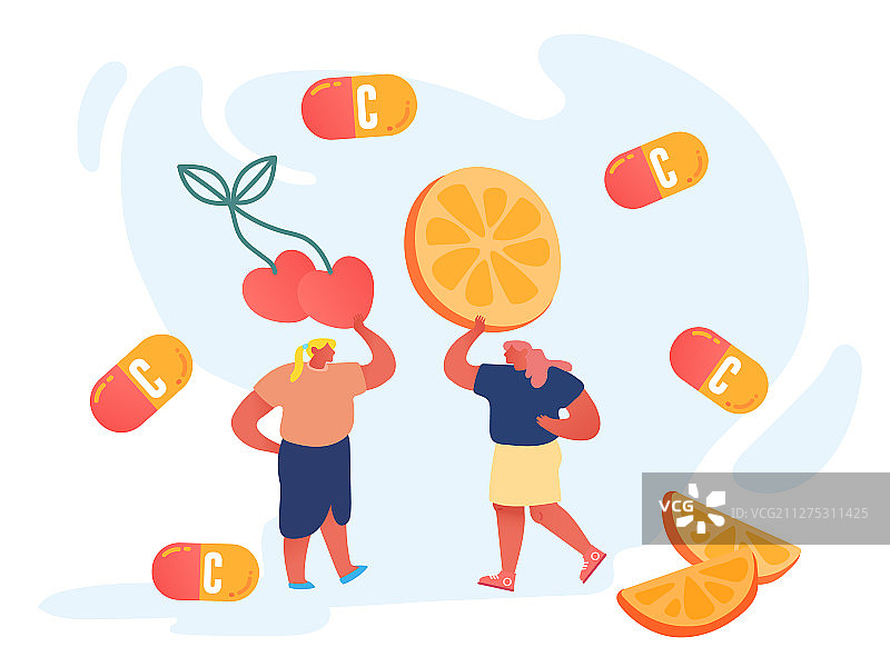 两位年轻女性手捧巨大樱桃图片素材