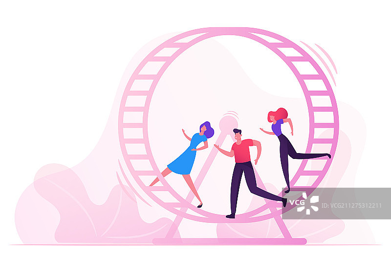 生活与日常工作循环概念：疲惫图片素材