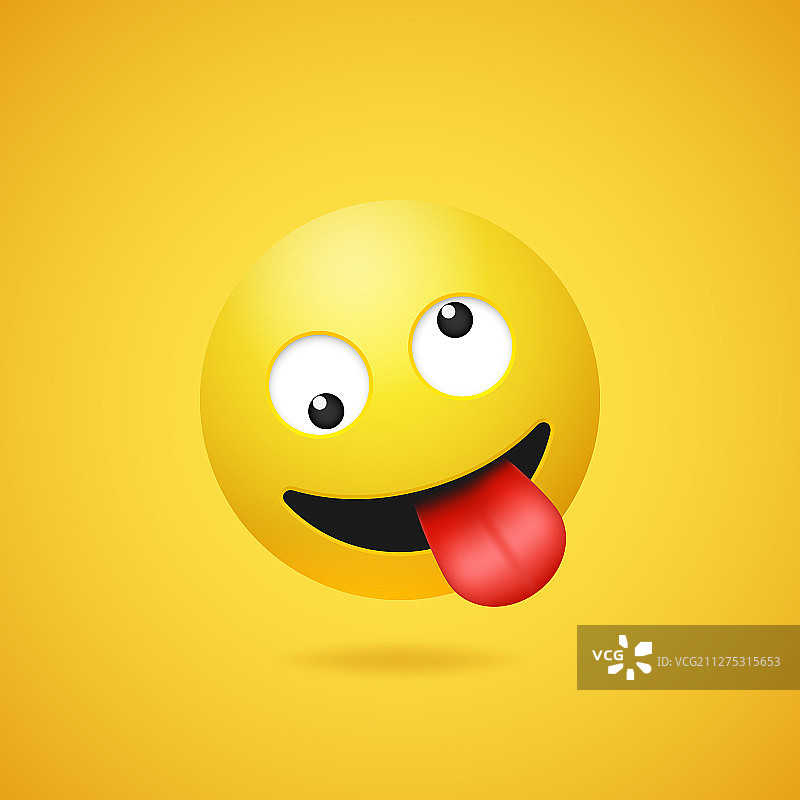 快乐微笑的疯狂表情符号图片素材