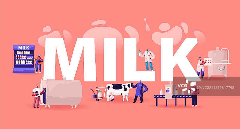 牛奶生产制造概念输送带图片素材