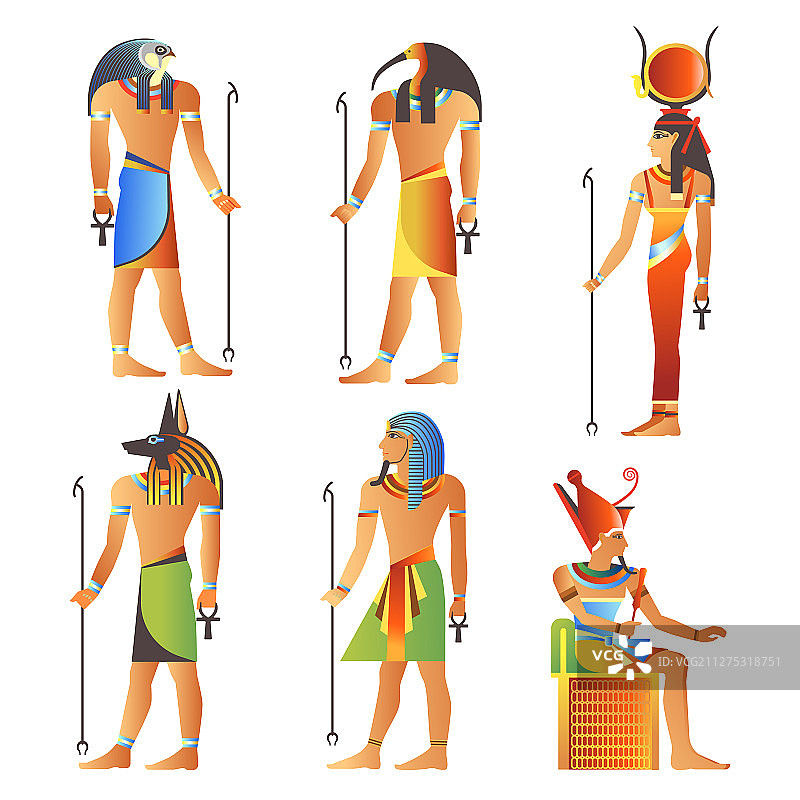 埃及诸神和法老神图片素材