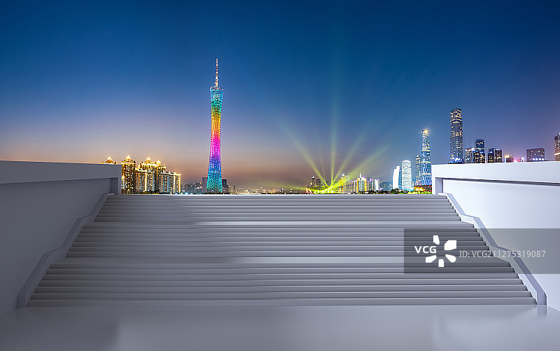台阶建筑平台广州CBD城市经济商务中心都市风光办公室大楼广场图片素材