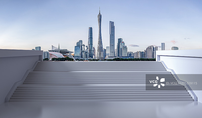 台阶建筑平台广州CBD城市经济商务中心都市风光办公室大楼广场图片素材