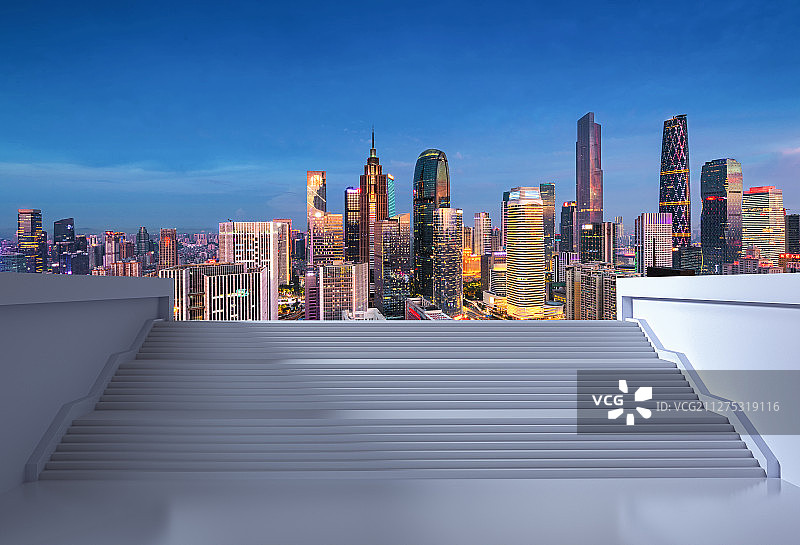 台阶建筑平台广州CBD城市经济商务中心都市风光办公室大楼广场图片素材