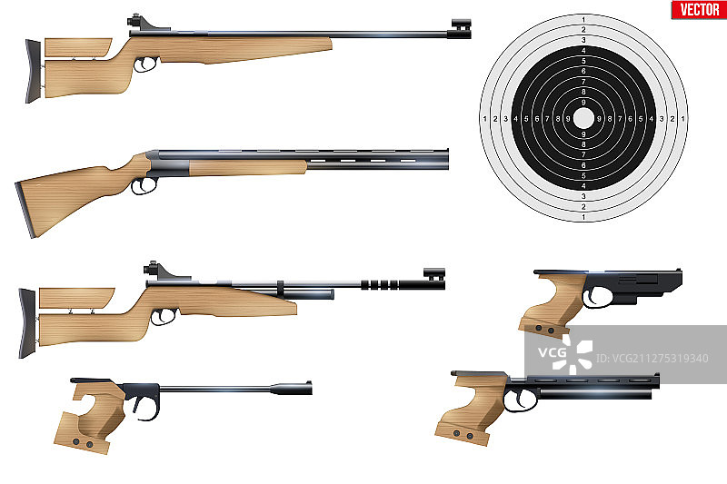 射击运动器材套装图片素材