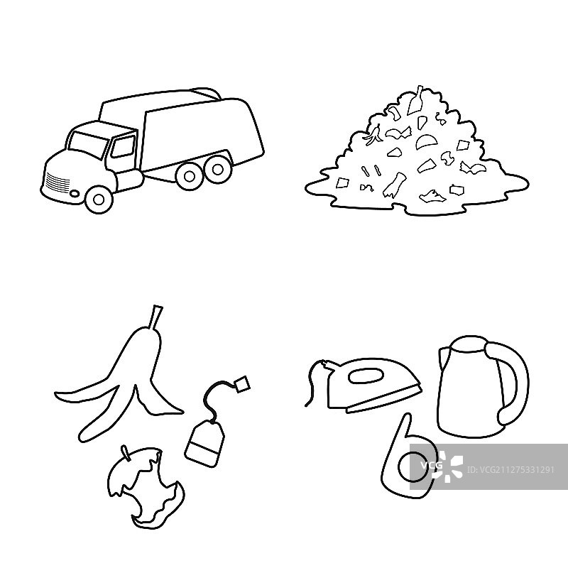 废弃物和垃圾标志图片素材