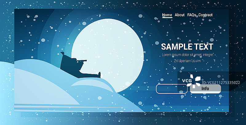 圣诞老人坐在雪堆上观看图片素材