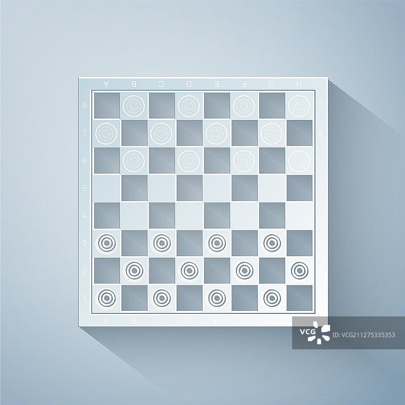 剪纸棋盘游戏跳棋图标图片素材