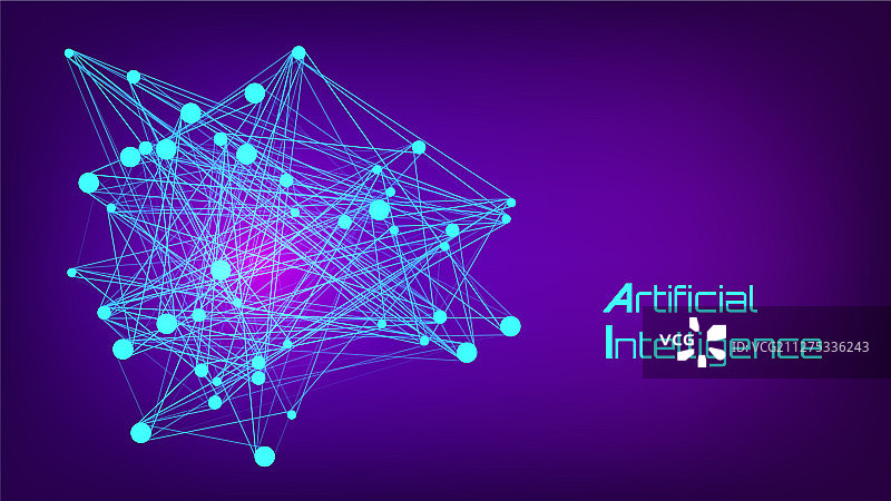 人工智能概念蓝紫色背景图片素材