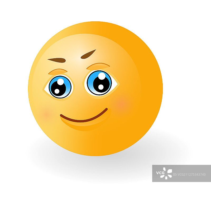 黄色卡通笑脸表情符号图片素材