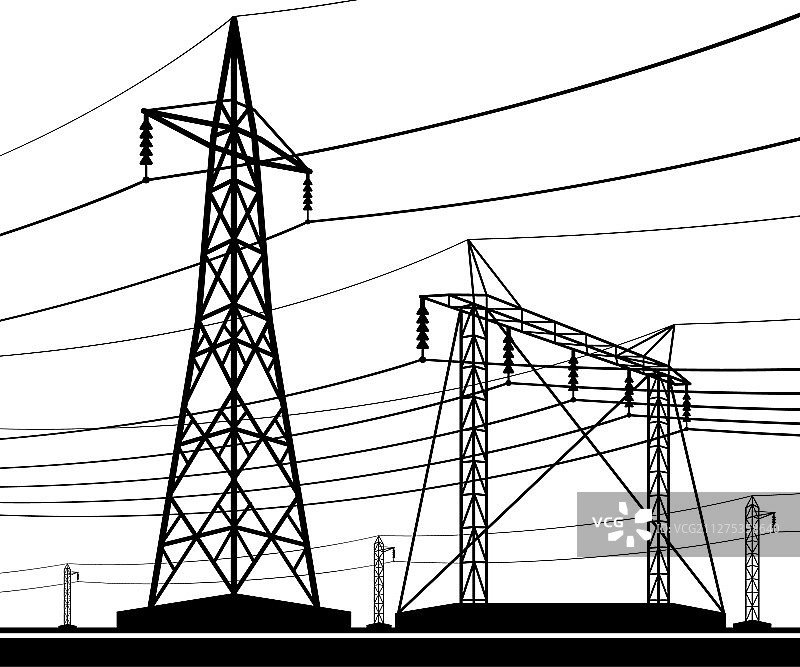 各种输电线路图片素材